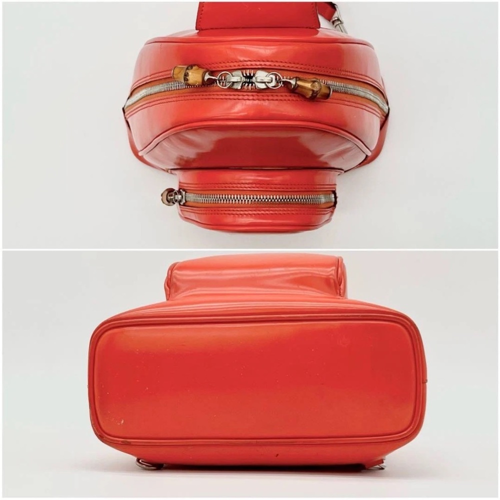 Gucci Orange Leather Backpack - image 6